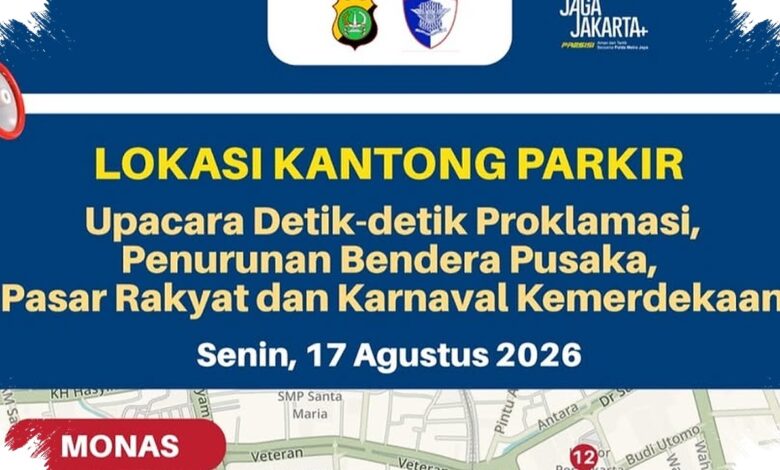 Monas hingga Dukuh Atas Diprediksi Macet saat HUT RI, Cermati Kantong Parkir Alternatif