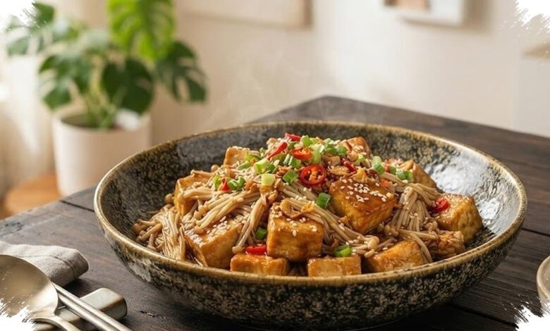 Saus Kental dan Enoki Matang Jadi Kunci Egg Tofu Gurih ala Restoran di Rumah