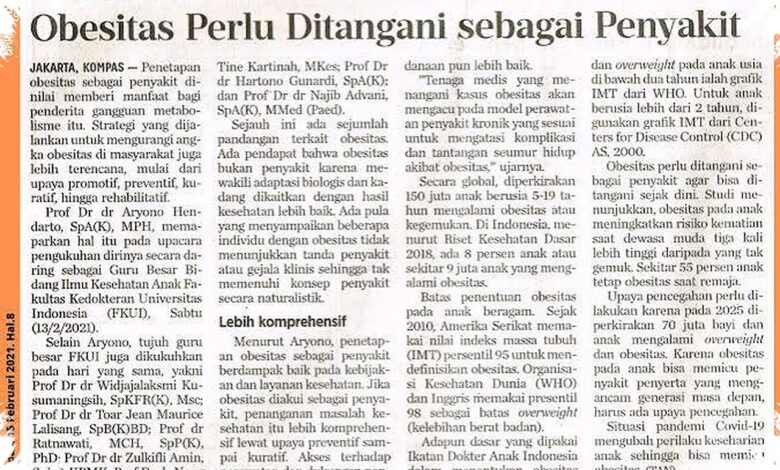 Jangan Datang Saat Sudah Sakit, Obesitas Perlu Ditangani Sesuai Kondisi Tubuh