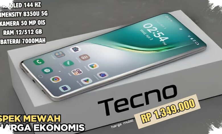 3 HP Tecno Mulai Rp1,6 Jutaan, Baterai 7.000 mAh hingga AMOLED 144 Hz