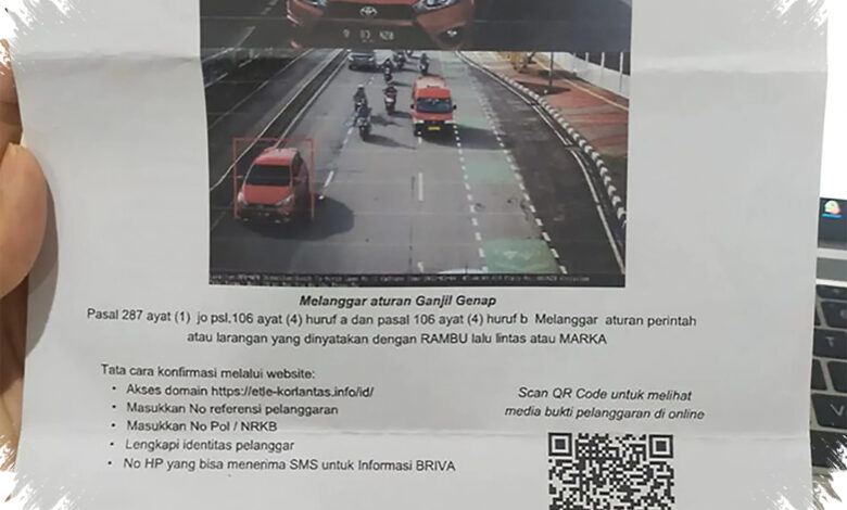 Nomor Polisi Diduga Dipalsukan? Surat Tilang ETLE Tetap Harus Direspons dalam 8 Hari
